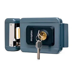 Fechadura Elétrica de Cilindro Ajustável Intelbras FX 2000 AJ Cinza