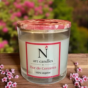 Vela Aromática Flor de Cerejeira - 100% Vegetal