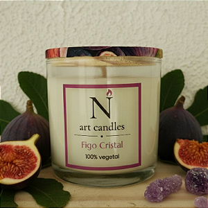Vela Aromática Figo Cristal - 100% Vegetal