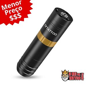 Pen Maquina De Tatuagem Tattoo Cartucho Ez Sem Fio Caster - Gold
