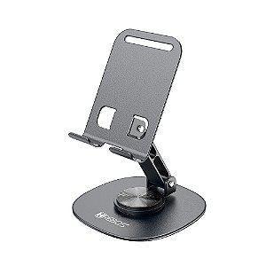 Suporte De Mesa Para Celular Alumínio Prata Rotação Hrebos SU-226
