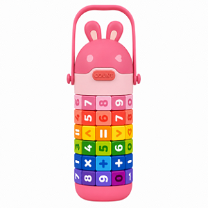 Garrafa Infantil Térmica com Tabuada 430ml Pink