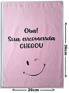 Envelope Plástico Rosa 26x36 cm