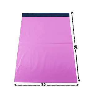 Envelope Plástico de Segurança - Rosa 32x40 cm