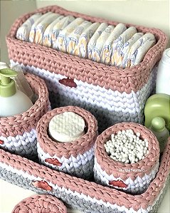 Kit Organizador de Crochê para Bebê 5 peças