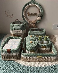 Kit Higiene Completo com Tapete e Plaquinha Personalizada
