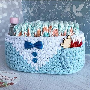 Porta Fraldas Decorativo em Crochê