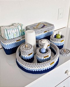 Kit de Higiene para Bebê - Organizador Prático e Estiloso