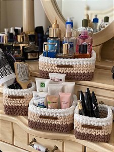 Kit de Organizadores de Maquiagem Artesanais