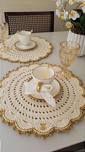 Sousplat de Crochê Elegante 4 peças