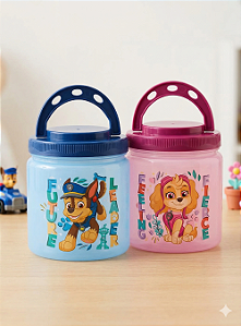 Pote Organizador Com Alça Patrulha Canina 1000ml