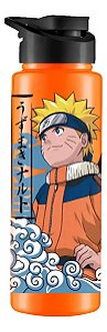 Garrafa Squeeze Naruto 750ml Laranja Academia Escolar BPA Free