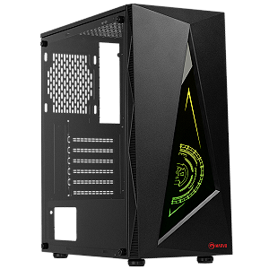 Gabinete Gamer Marvo CA-119 BK, RGB, Mid Tower, Vidro Temperado, Black, Sem Fonte, Sem Fan