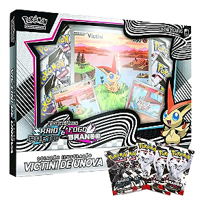 POKEMON RZEV10.5 - BOX COLECAO FOGO BRANCO E RAIO PRETO 1X1 POKEMON