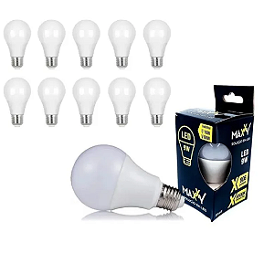 KIT LAMPADA LED A 60 BULBO 9W 6500K MAXXY C/10