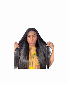 Lace Helena  Repartição livre  Fibra de colágeno  75 cm Front Lace Lace Preta castanho escuro Lisa 100%