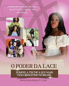 Curso de instalação de lace presencial dia 27/10 O PODER DA LACE