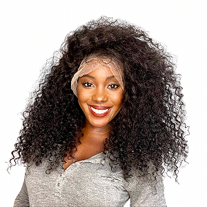 Peruca Lace Mari - Cabelo Humano Natural 200 Densidade 60cm