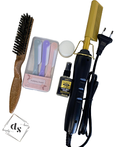 Kit Completo Arrumar Lace com Pente Quente
