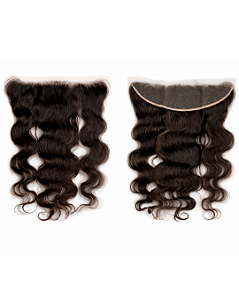 Top Closure 13x4 Cabelo Humano 35 a 40CM - Levemente Ondulado Castanho Escuro