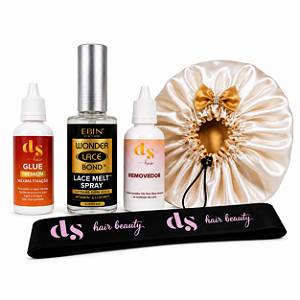 COMBO Gold Essencial (cola premium + removedor + melt + faixa + touca de cetim comum)