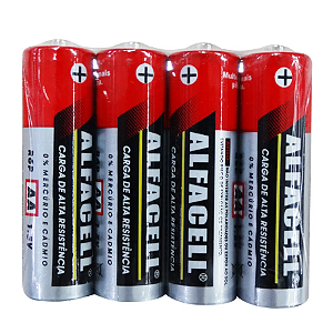 Pack de Pilhas Alfacell AA c/ 4 Unidades