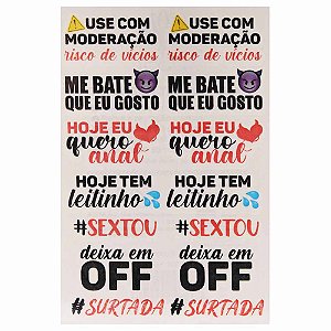 Tatto temporária Deixa em OFF 10 x 15 cm