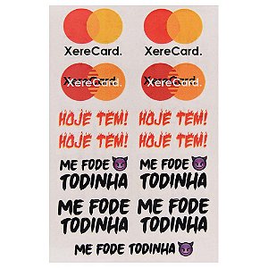 Tatto temporária XereCard 10 x 15 cm