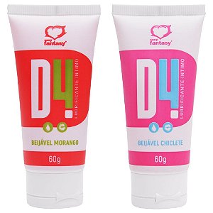 D4 Lubrificante Íntimo Beijável Base de Água 60g