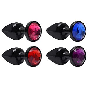 Plug Preto com Pedra