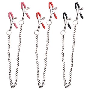 Grampos Prendedor de Mamilo com Corrente