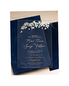 Convite de acrílico personalizado