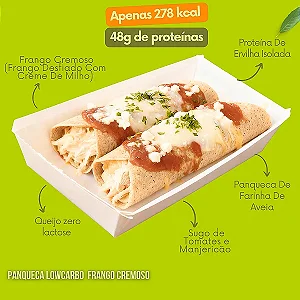 Panqueca LowCarbo Frango Cremoso
