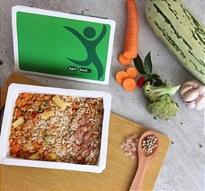 Caseirinho de Soja Com Legumes Arroz Integral e Feijão