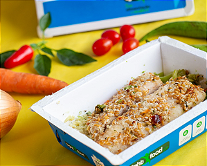 Filé de Tilápia Com Crosta de Gergilim e Linhaça