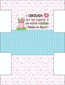 Painel necessaire box- Dia dos professores - Obrigada! 2