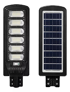 Luminária LED Pública 300W Solar IP66 INMETRO com controle e sensor.