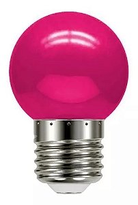 Lâmpada led bolinha G45 1,5w decorativa rosa E27 220v Galaxy Led.