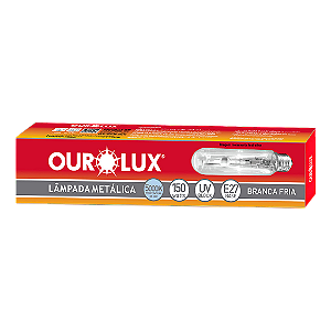Lâmpada Metálica Tubular 150W E-27 5000K Ourolux.
