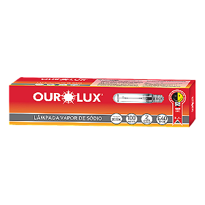 Lâmpada Sódio Tubular 100W E40 Ourolux.