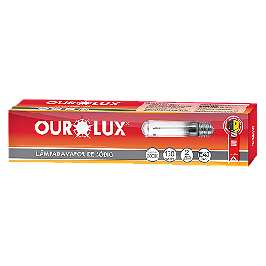 Lâmpada Sódio Tubular 150W E40 Ourolux.