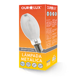 Lâmpada Metálica Ovoide 250W E-40 5000K Ourolux.