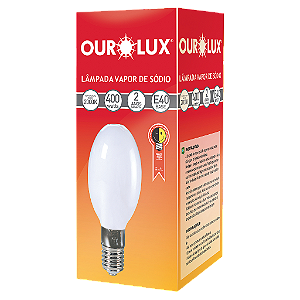 Lâmpada Sódio Ovoide 400W E40 Ourolux.