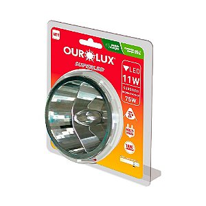 Lâmpada Superled AR111 11W bivolt GU10 6500K 24°.