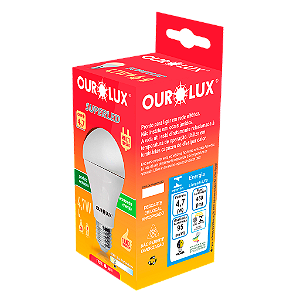 Lâmpada Superled Ouro 4,7W bivolt 3000K.
