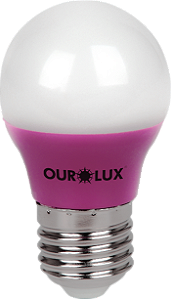 Lâmpada Superled S30 Colors 3W Bivolt Rosa IP66.
