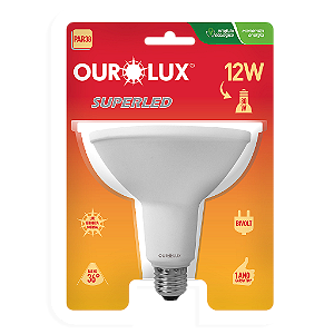 Lâmpada Superled PAR38 14W bivolt dimerizável 2700K 36°.