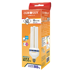 Lâmpada Fluorescente 4U 45W 127V 6400K.