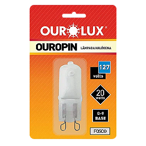 Lâmpada Halógena Ouropin G9 20W 127V Fosca.