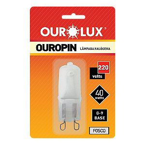 Lâmpada Halógena Ouropin G9 40W 220V Fosca.